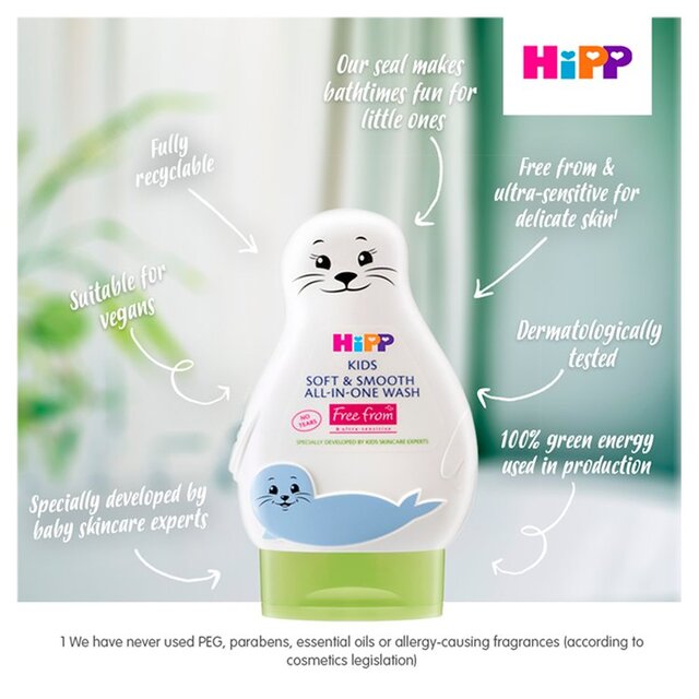 HiPP Kids Soft and Smooth All-In-One Seal Body Wash thumbnail 3