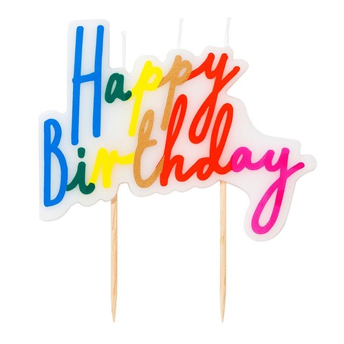Talking Tables Rainbow Happy Birthday Candle