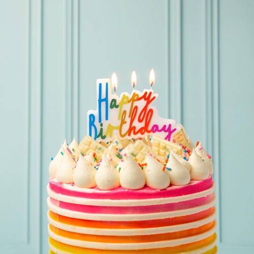 Talking Tables Rainbow Happy Birthday Candle thumbnail 2