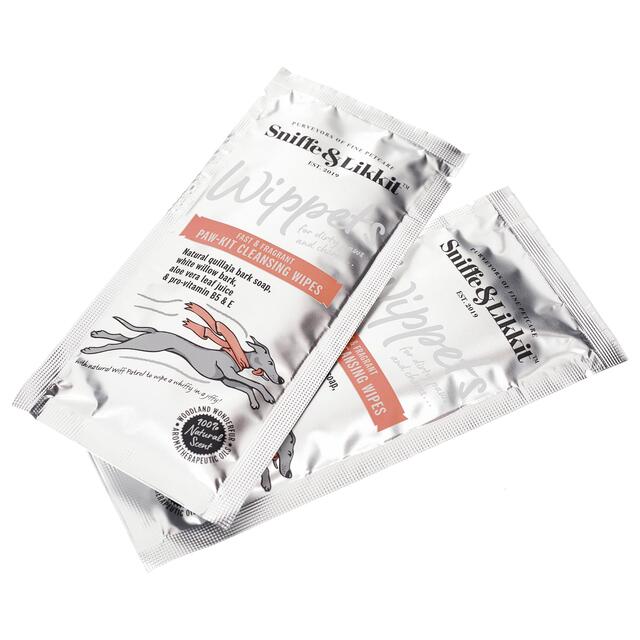 Sniffe & Likkit Wippets Fast & Fragrant Paw-Kit Dog Cleansing Wipes 10pk thumbnail 2