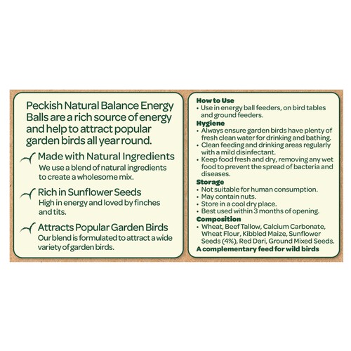 Peckish Natural Balance Wild Bird Energy Balls thumbnail 3