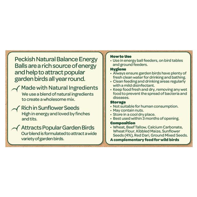 Peckish Natural Balance Wild Bird Energy Balls thumbnail 3