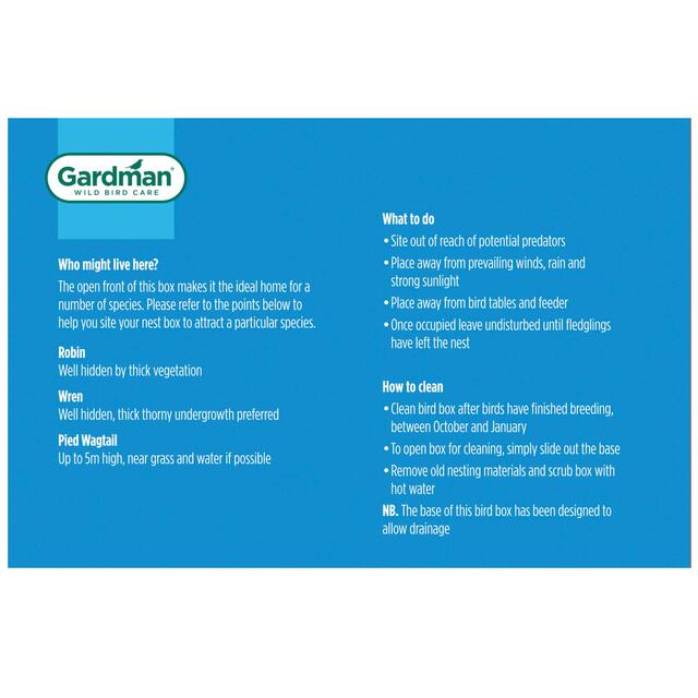 Gardman Robin Nest Box for Wild Birds thumbnail 2