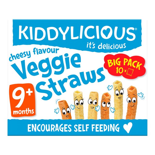Kiddylicious Cheesy Flavoured Veggie Straws Baby Snacks Big Pack thumbnail 3
