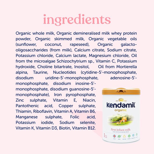 Kendamil Organic 1 First Infant Milk Powder, From Birth thumbnail 2