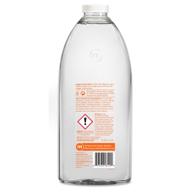 Method Antibacterial All Purpose Cleaner Refill Orange Yuzu thumbnail 2