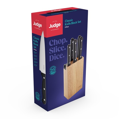 Judge Classic 5 Piece Knife Block Set thumbnail 4