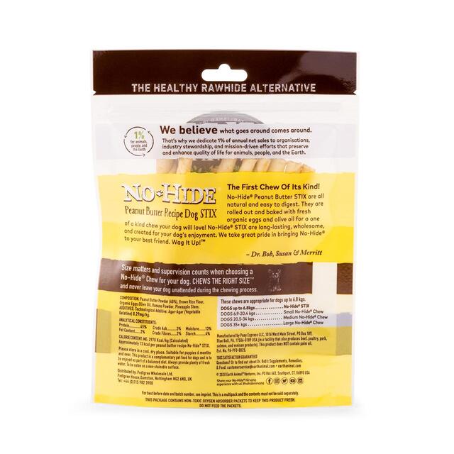 Earth Animal No-Hide Peanut Butter No-Hide Dog Chew Stix 10pk thumbnail 2