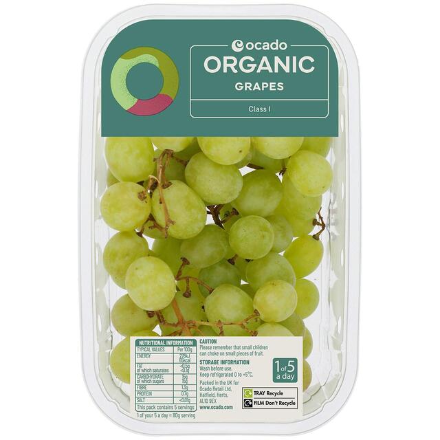 Ocado Organic Green Grapes thumbnail 2