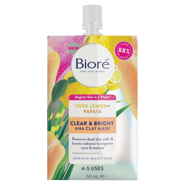 Biore Clear & Bright AHA Brightening Clay Mask