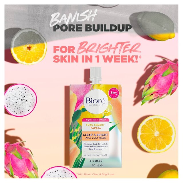 Biore Clear & Bright AHA Brightening Clay Mask thumbnail 7