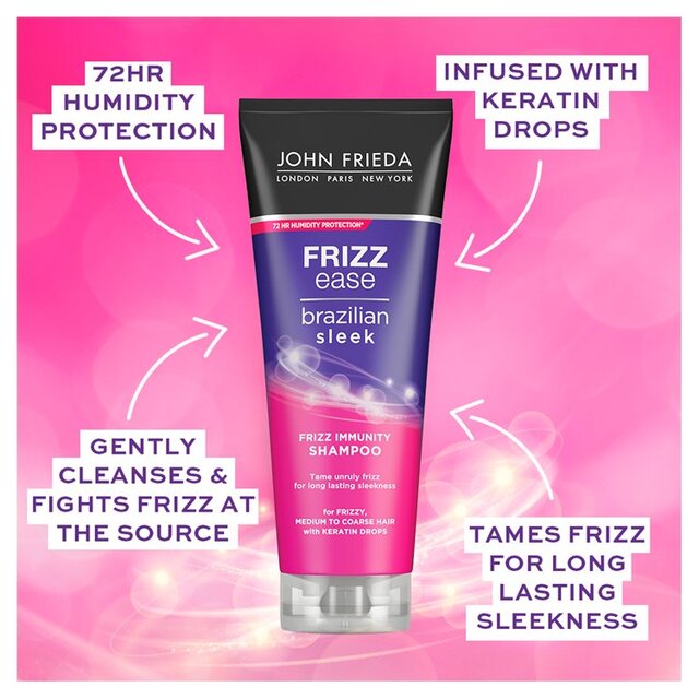 John Frieda Frizz Ease Brazilian Sleek Frizz Immunity Shampoo thumbnail 2