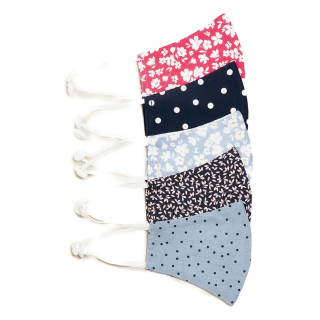 M&S Adult Reusable Covid Face Coverings Flower / Polka Dot