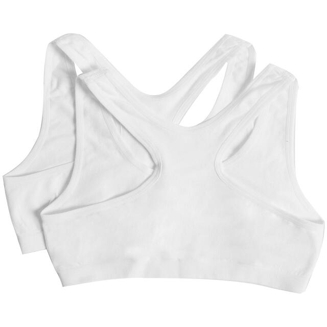 M&S Girls Seamfree Cropped Tops, 6-8 Years, White thumbnail 2