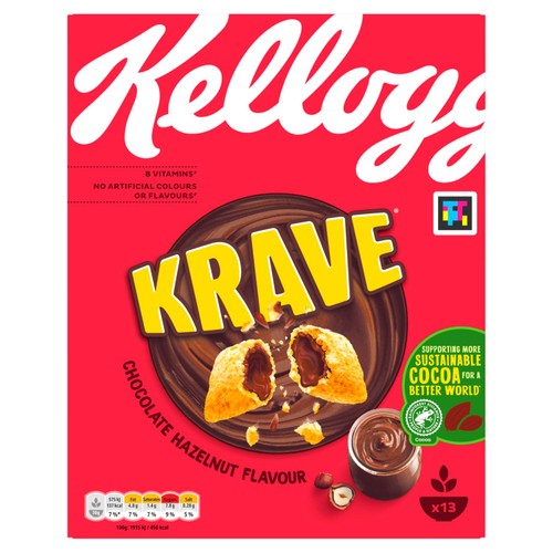 Kellogg's Krave Chocolate Hazelnut Breakfast Cereal thumbnail 2