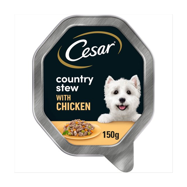 Cesar Country Stew Adult Wet Dog Food Tray Chicken & Veg in Gravy