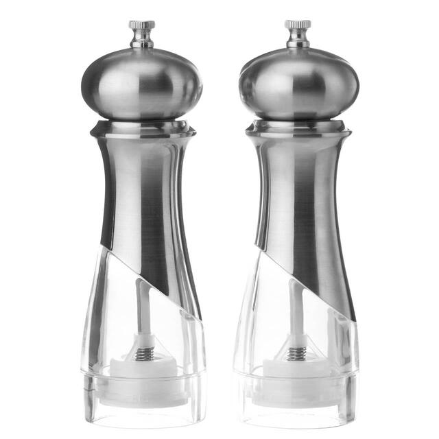 M&S New York Salt & Pepper Mills, Silver