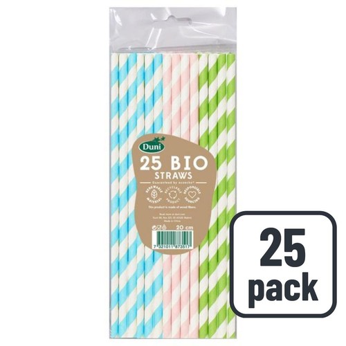 Duni Bio Pastel Recyclable Paper Straws