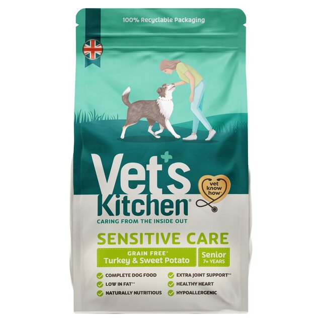 Vet's Kitchen Grain Free Senior Dry Dog Food Turkey & Sweet Potato