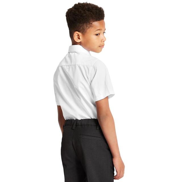 M&S Boys 3pk Easy Iron School Shirts, 3-13 Years, White thumbnail 4