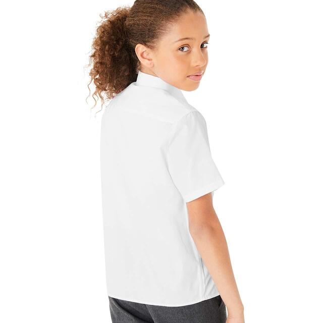 M&S Girls 3pk Easy Iron School Blouses, 4-14 Years, White thumbnail 5
