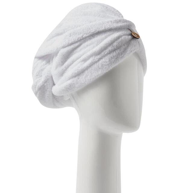 M&S Recycled Microfibre Hair Turban, White thumbnail 2