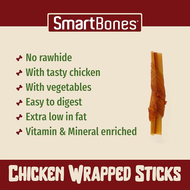 SmartBones 5 Chicken Wrapped Rawhide Free Sticks Dog Treats thumbnail 3