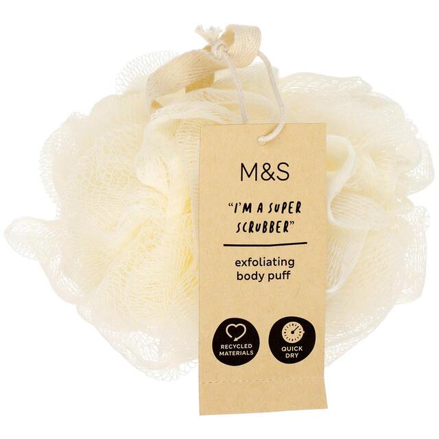 M&S Recycled Body Puff, Cream