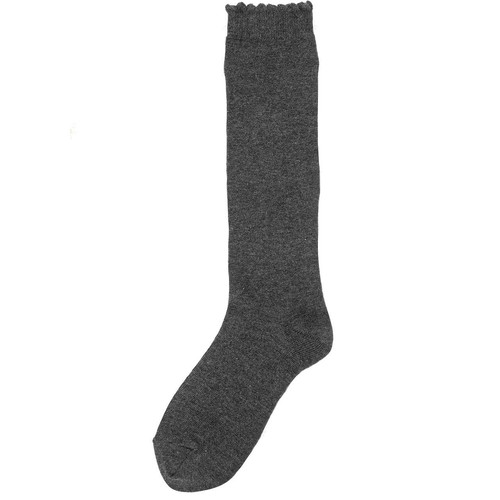 M&S Girls Knee High Socks, Size 4-7, Grey thumbnail 2