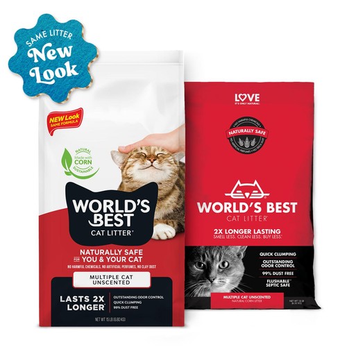 World's Best Multiple Cat Unscented Clumping Cat Litter thumbnail 2