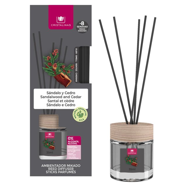 Cristalinas Reed Diffuser Sandalwood & Cedar
