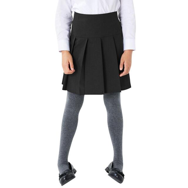 M&S Girls 2pk Black Crease Resistant School Skirts, 4-14 Years thumbnail 3