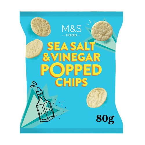 M&S Sea Salt & Vinegar Popped Potato Chips