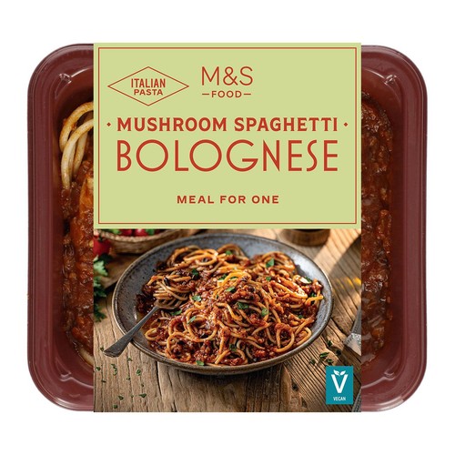 M&S Mushroom Spaghetti Bolognese Serves 1