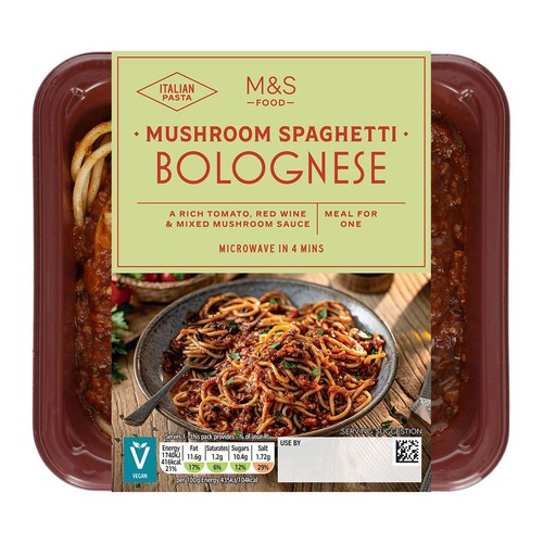 M&S Mushroom Spaghetti Bolognese Serves 1 thumbnail 2
