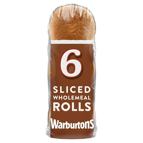 Warburtons Sliced Wholemeal Rolls