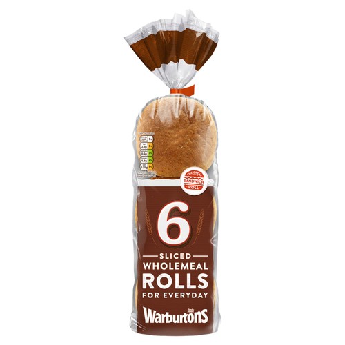 Warburtons Sliced Wholemeal Rolls thumbnail 2