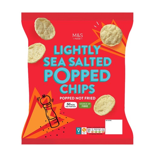 M&S Lightly Sea Salted Popped Potato Chips thumbnail 2