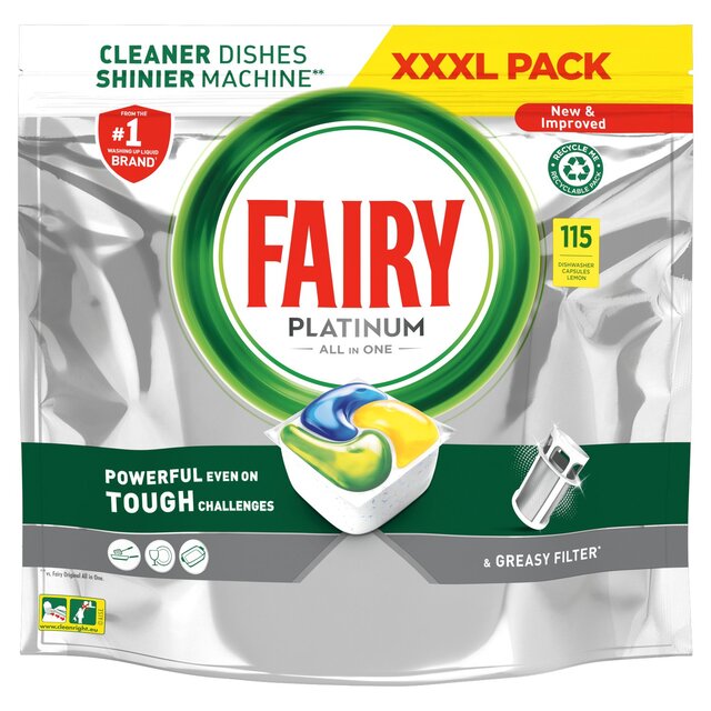Fairy Automatic Dishwasher Tablets Platinum Lemon