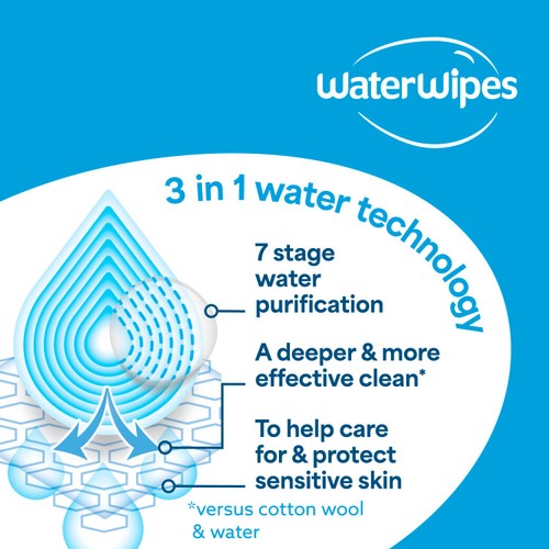 WaterWipes Baby Wipes Sensitive Newborn Plastic Free Wipes 28 Wipes Travel  thumbnail 3