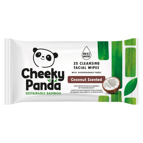 The Cheeky Panda Bamboo Facial Cleansing Wipes Coconut Scented