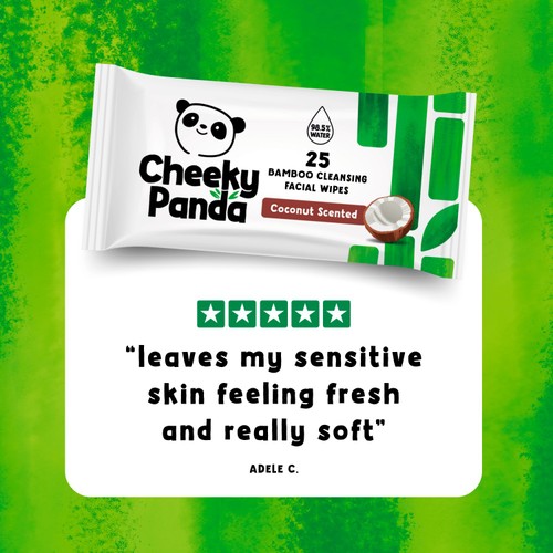 The Cheeky Panda Bamboo Facial Cleansing Wipes Coconut Scented thumbnail 6