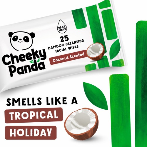 The Cheeky Panda Bamboo Facial Cleansing Wipes Coconut Scented thumbnail 7