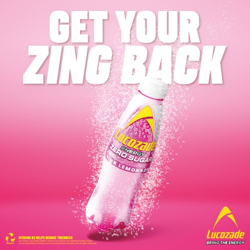 Lucozade Energy Zero Pink Lemonade thumbnail 5