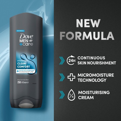 Dove Men+Care Clean Comfort Body & Face Wash thumbnail 2