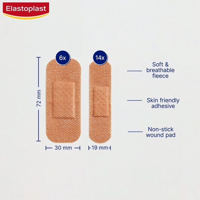 Elastoplast Sensitive Plasters Multi Tone Medium 20 Pack thumbnail 3