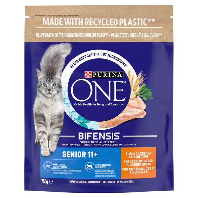 Purina One Senior 11+ Chicken Dry Cat Food thumbnail 3