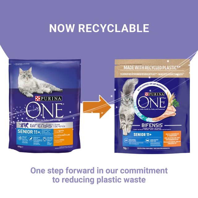 Purina One Senior 11+ Chicken Dry Cat Food thumbnail 4