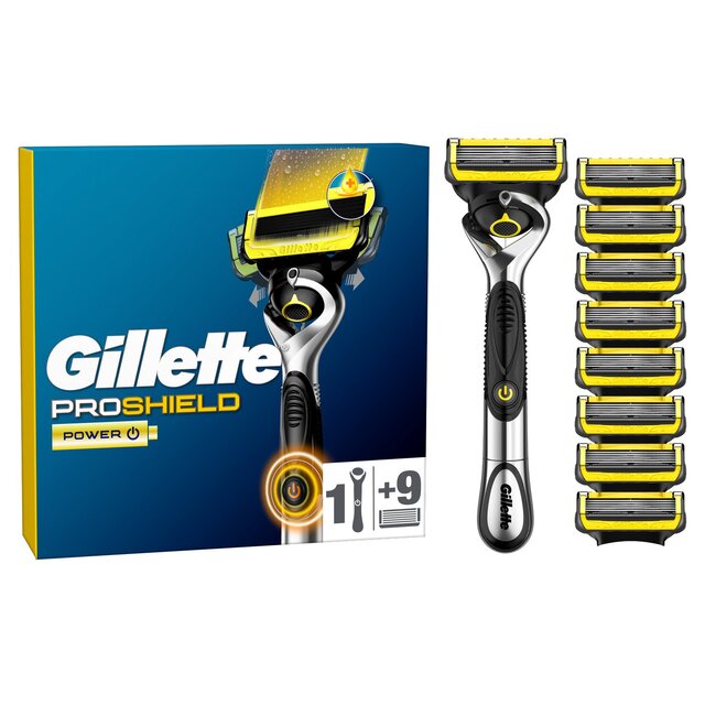 Gillette ProShield Power Razor + 8 Razor Blades Pack