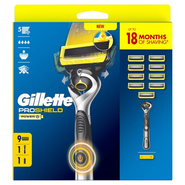 Gillette ProShield Power Razor + 8 Razor Blades Pack thumbnail 2